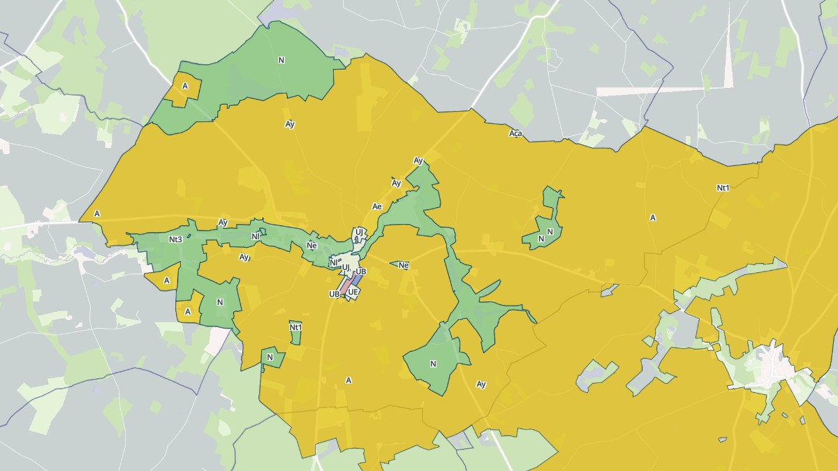 Aperçu cartographique de Les Hermites, centré sur la commune