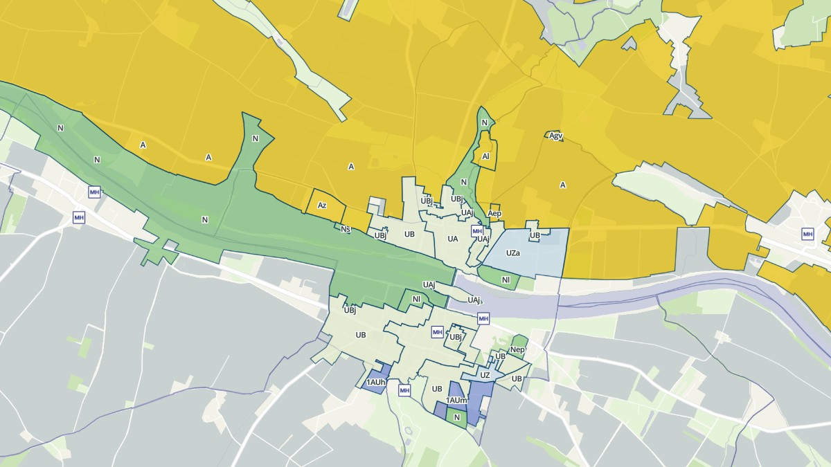Aperçu cartographique de L'Île-Bouchard, centré sur la commune