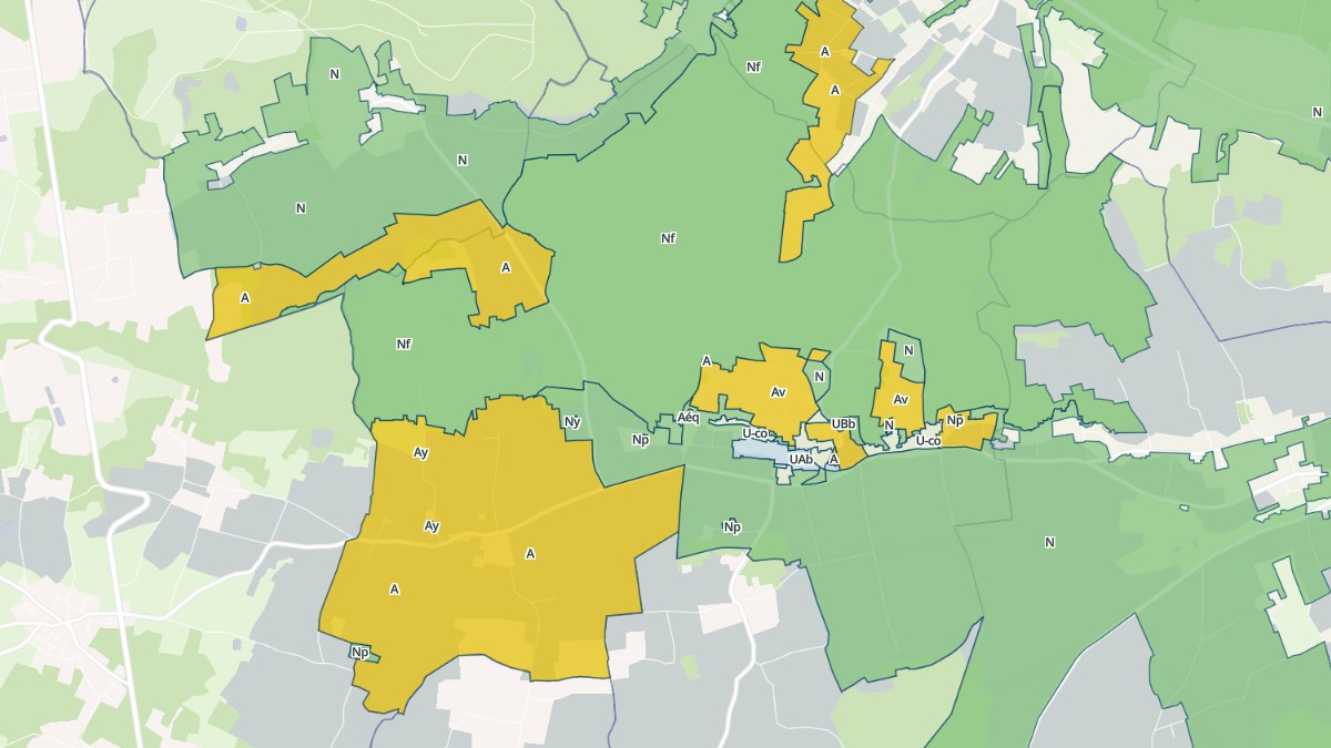 Aperçu cartographique de Lerné, centré sur la commune