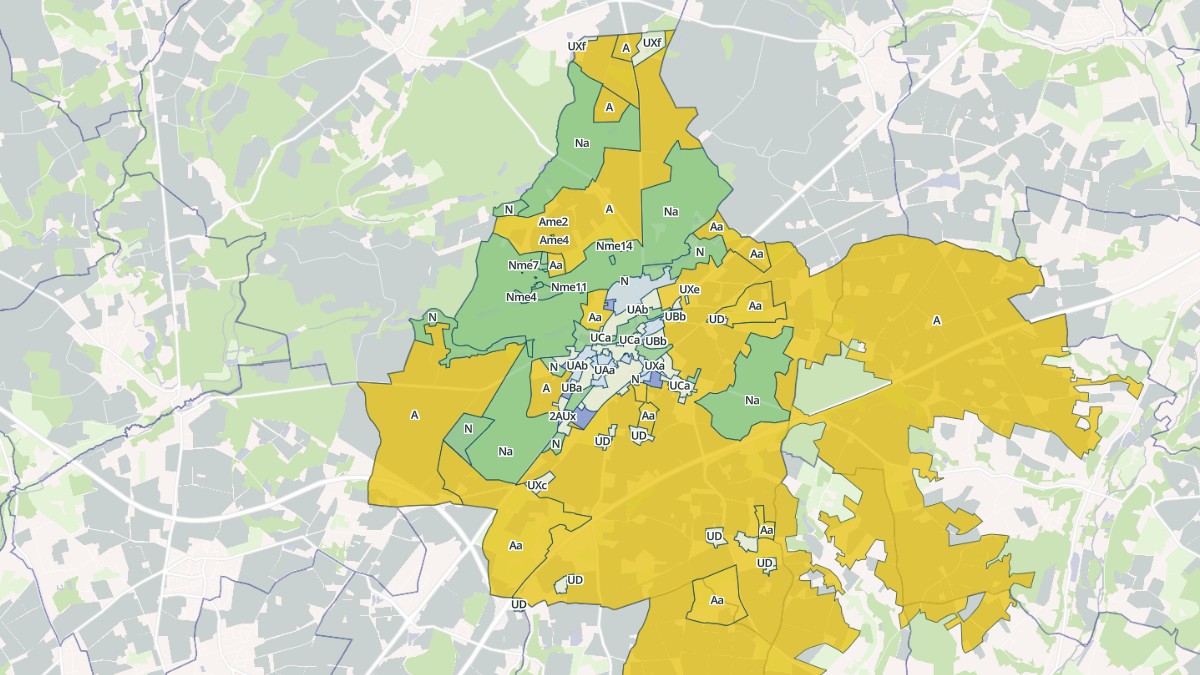 Aperçu cartographique de Monnaie, centré sur la commune