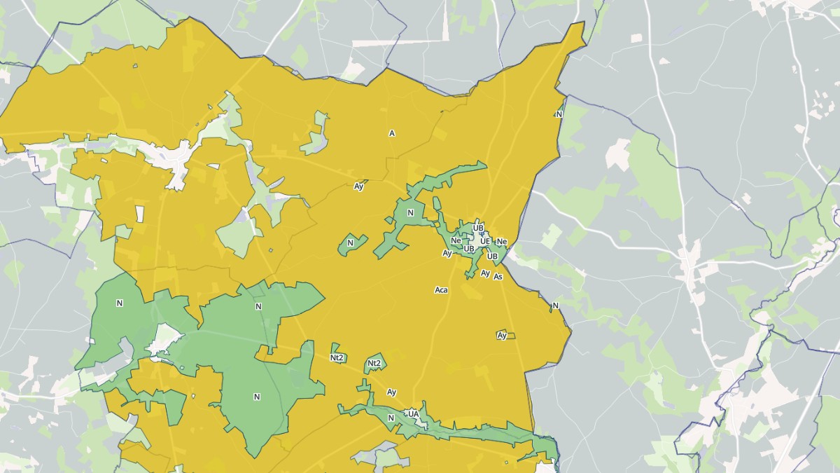 Aperçu cartographique de Monthodon, centré sur la commune