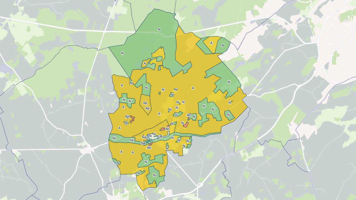 Aperçu cartographique de Mouzay, centré sur la commune