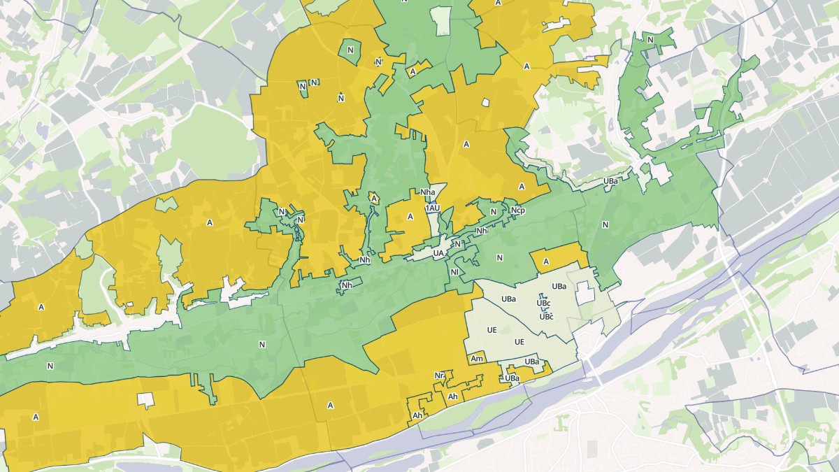 Aperçu cartographique de Nazelles-Négron, centré sur la commune