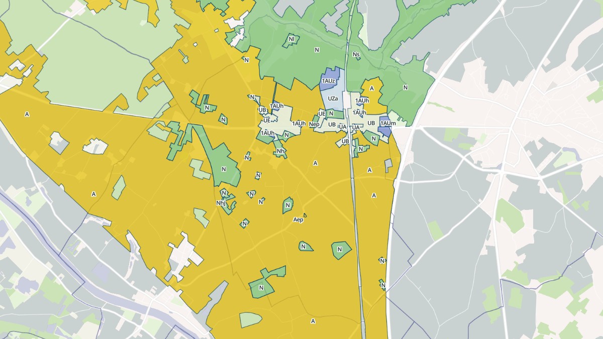 Aperçu cartographique de Noyant-de-Touraine, centré sur la commune