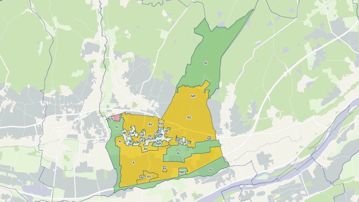 Aperçu cartographique de Restigné, centré sur la commune