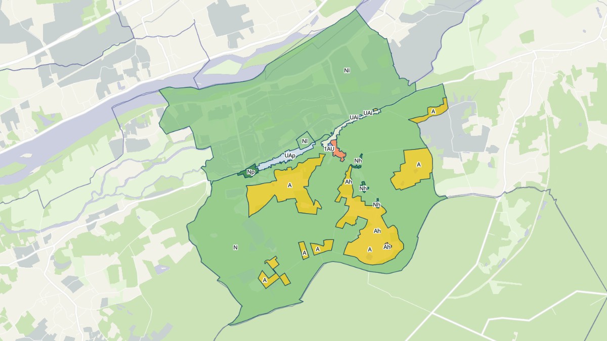 Aperçu cartographique de Rigny-Ussé, centré sur la commune