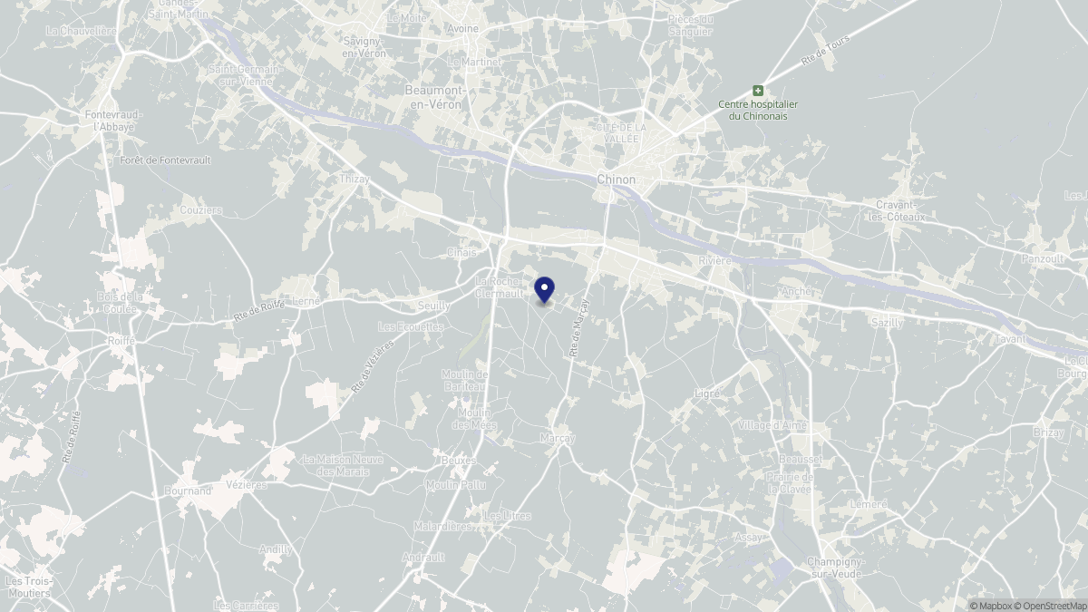 Aperçu cartographique de La Roche-Clermault, centré sur la commune