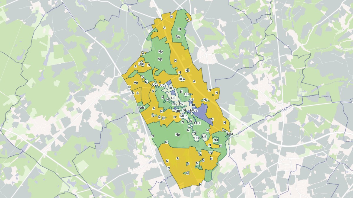Aperçu cartographique de Saint-Antoine-du-Rocher, centré sur la commune