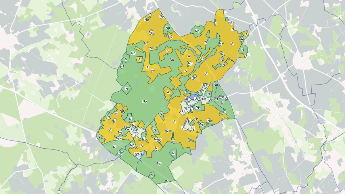 Aperçu cartographique de Semblançay, centré sur la commune