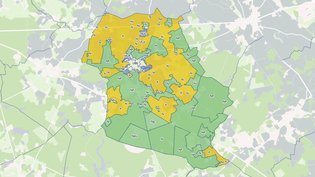 Aperçu cartographique de Sonzay, centré sur la commune