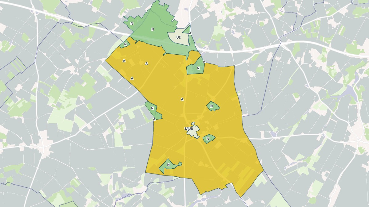 Aperçu cartographique de Sublaines, centré sur la commune