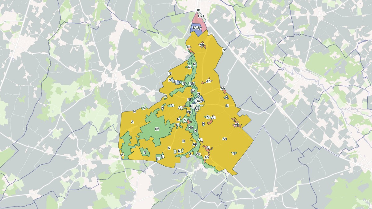 Aperçu cartographique de Tauxigny-Saint-Bauld, centré sur la commune