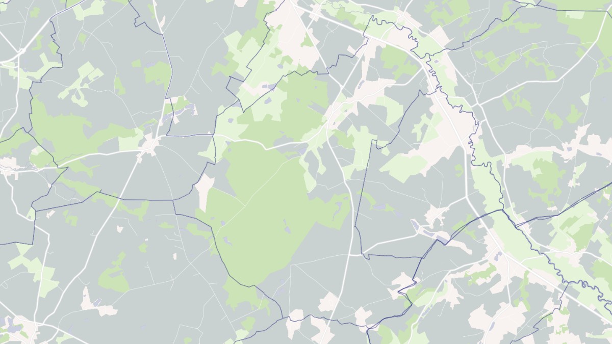 Aperçu cartographique de Verneuil-sur-Indre, centré sur la commune