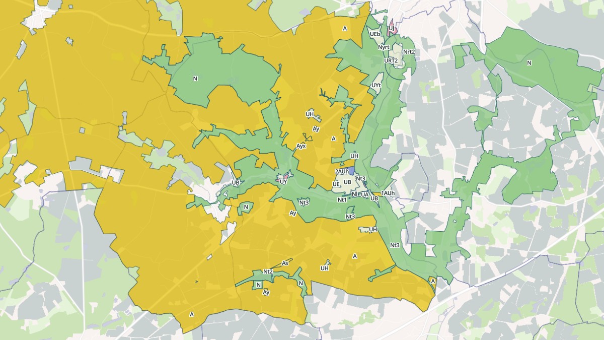 Aperçu cartographique de Villedômer, centré sur la commune