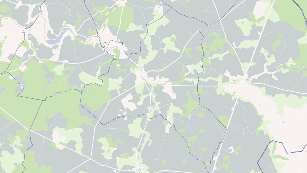 Aperçu cartographique de Villeloin-Coulangé, centré sur la commune