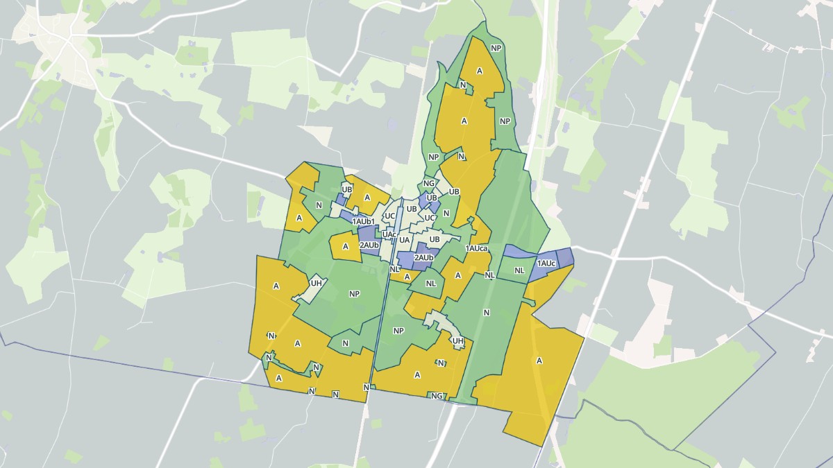 Aperçu cartographique de Villeperdue, centré sur la commune