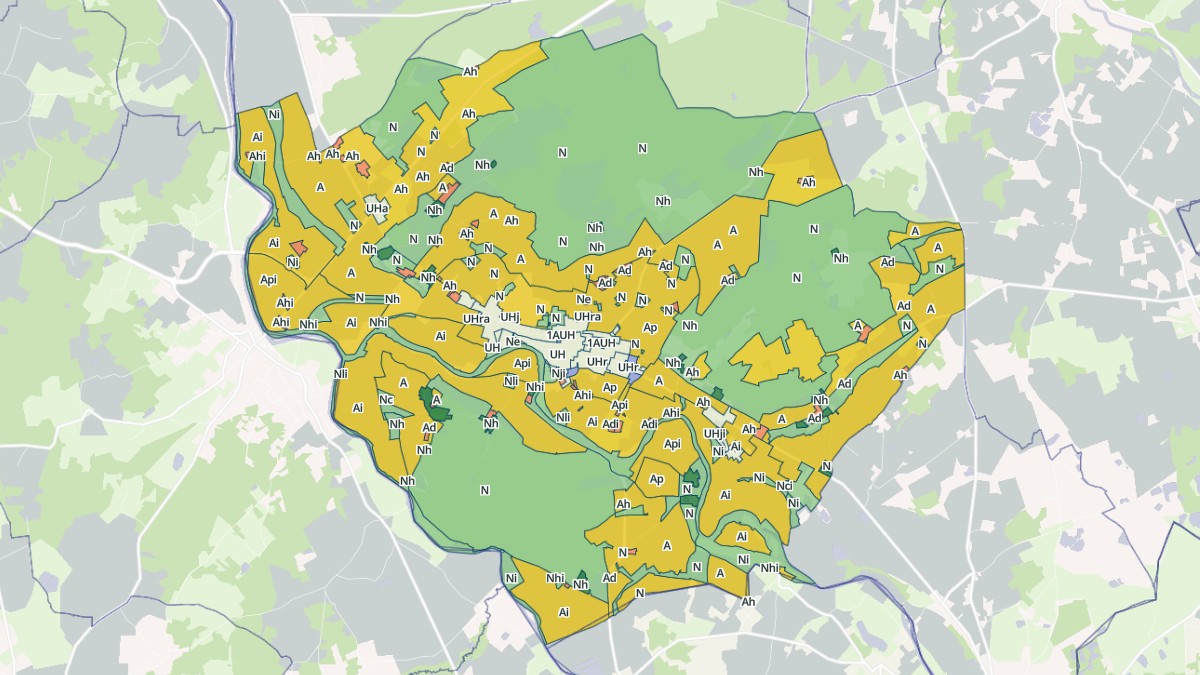 Aperçu cartographique de Yzeures-sur-Creuse, centré sur la commune