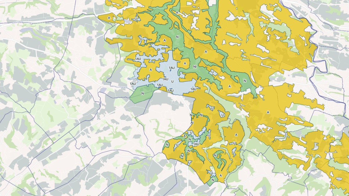 Aperçu cartographique de Les Abrets en Dauphiné, centré sur la commune