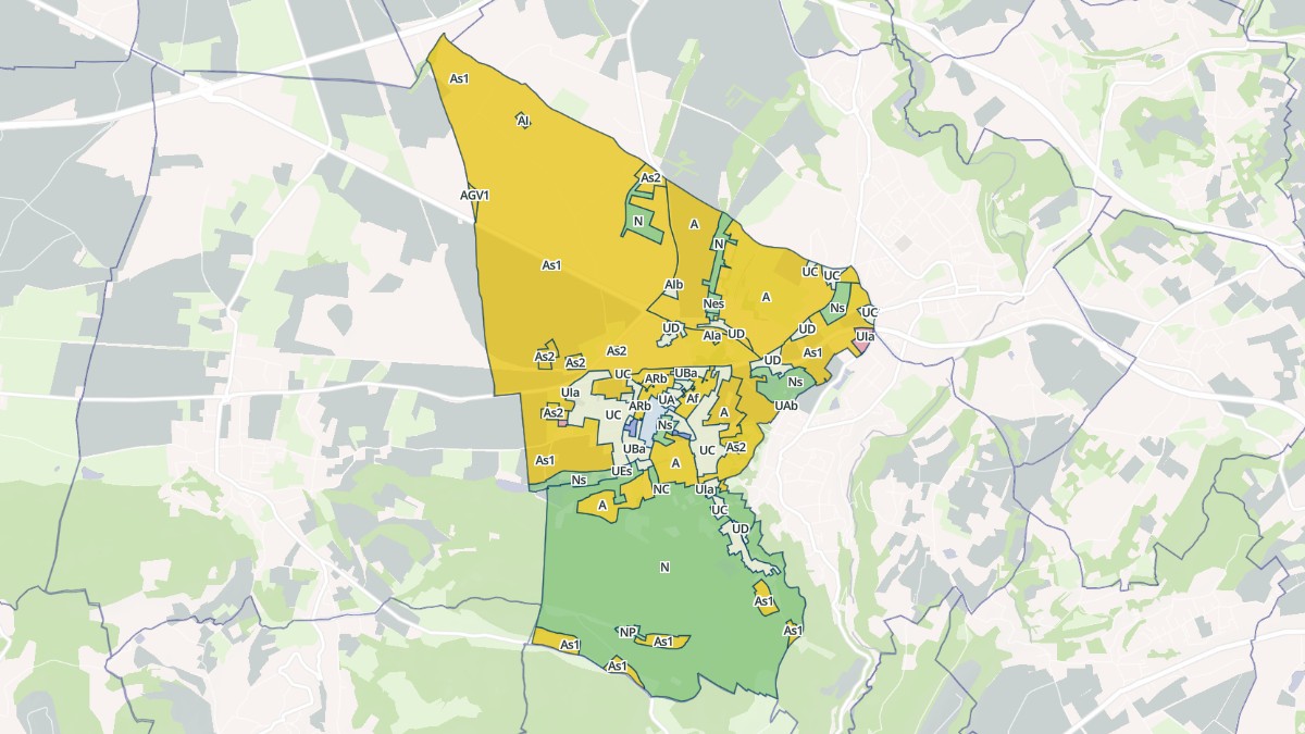 Aperçu cartographique de Beaucroissant, centré sur la commune