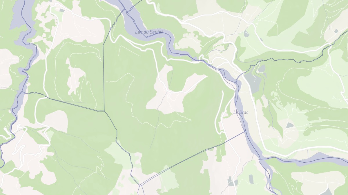 Aperçu cartographique de Beaufin, centré sur la commune