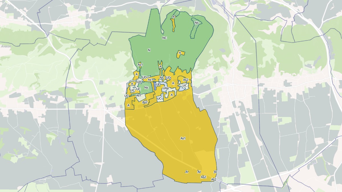 Aperçu cartographique de Bévenais, centré sur la commune