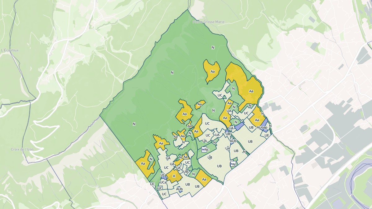 Aperçu cartographique de Biviers, centré sur la commune
