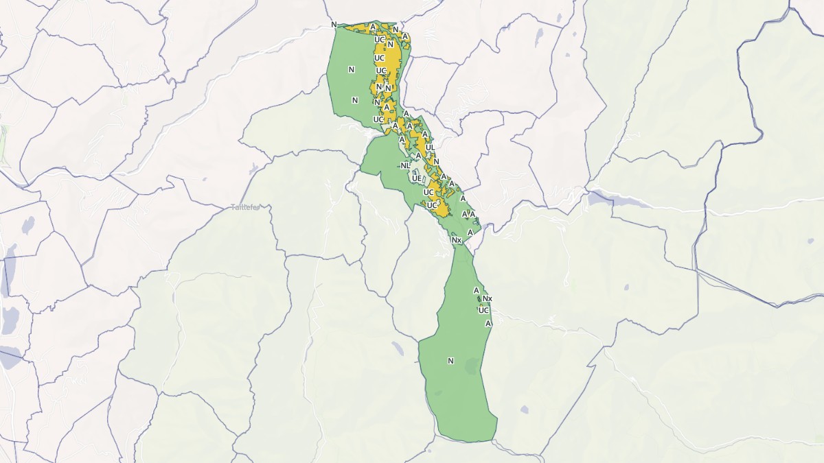 Aperçu cartographique de Le Bourg-d'Oisans, centré sur la commune