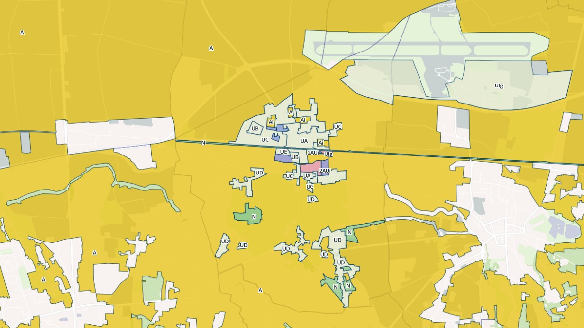 Aperçu cartographique de Brézins, centré sur la commune