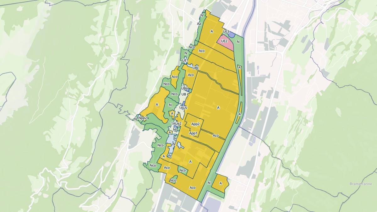 Aperçu cartographique de La Buissière, centré sur la commune