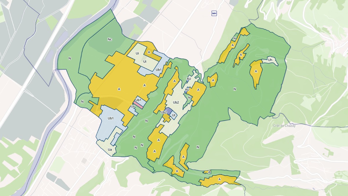 Aperçu cartographique de Le Champ-près-Froges, centré sur la commune