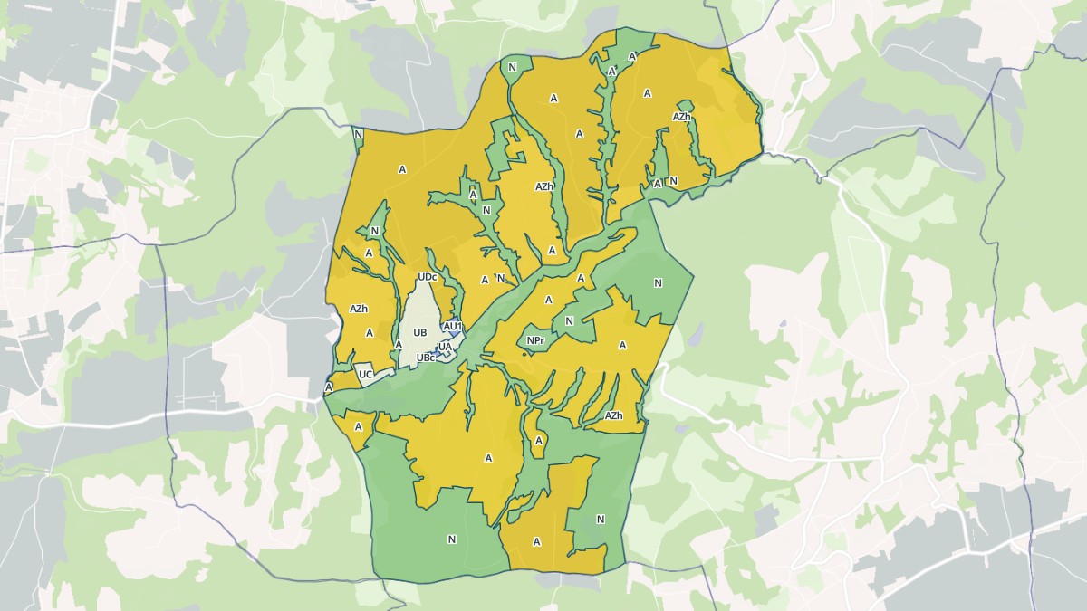 Aperçu cartographique de La Chapelle-de-Surieu, centré sur la commune