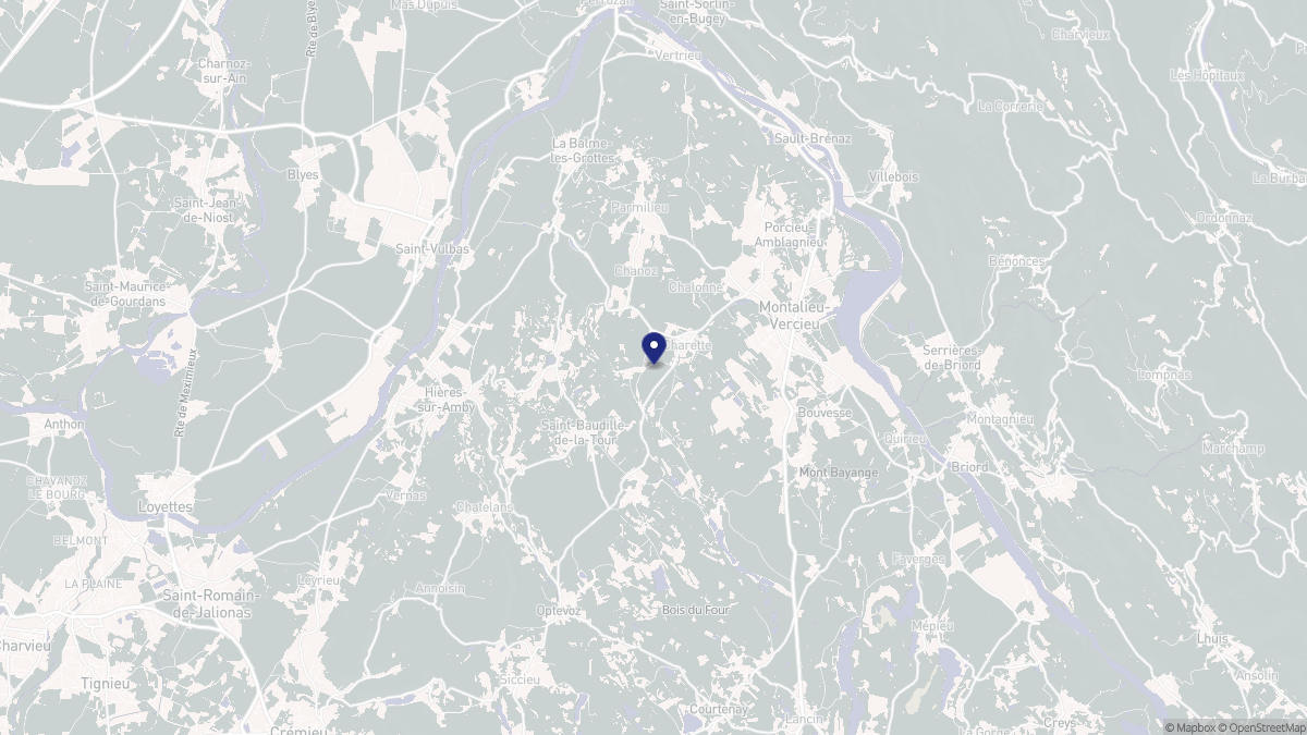 Aperçu cartographique de Charette, centré sur la commune