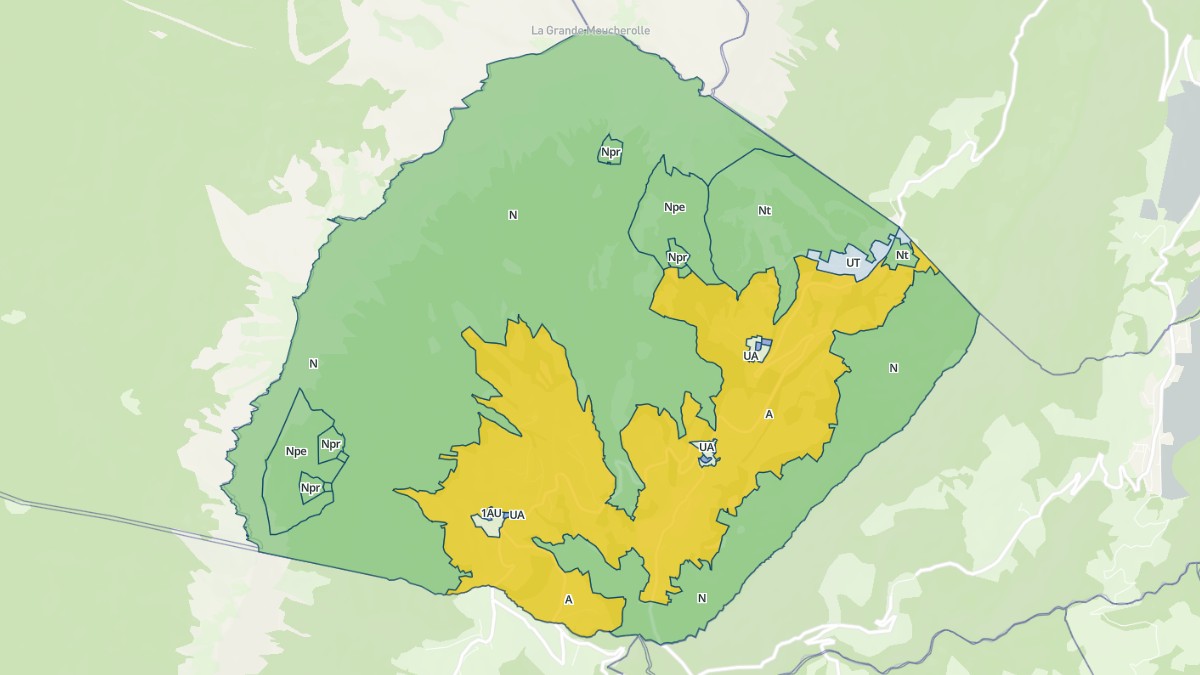 Aperçu cartographique de Château-Bernard, centré sur la commune