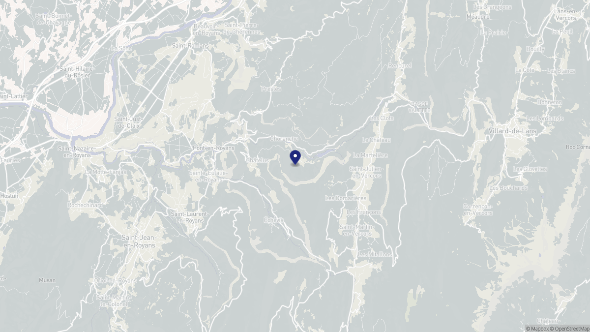 Aperçu cartographique de Châtelus, centré sur la commune