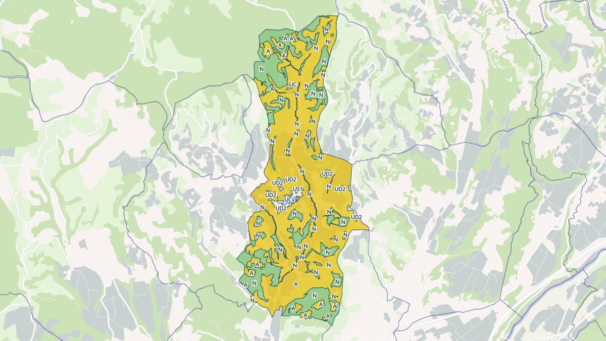 Aperçu cartographique de Chevrières, centré sur la commune