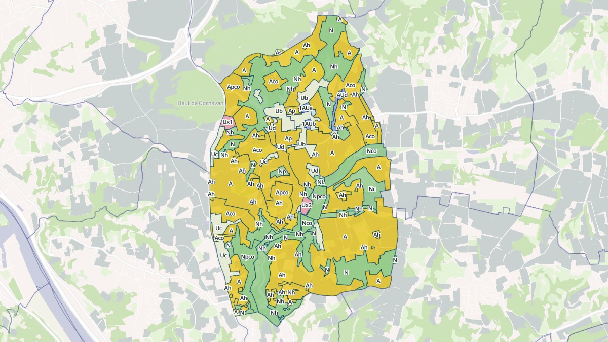 Aperçu cartographique de Chuzelles, centré sur la commune