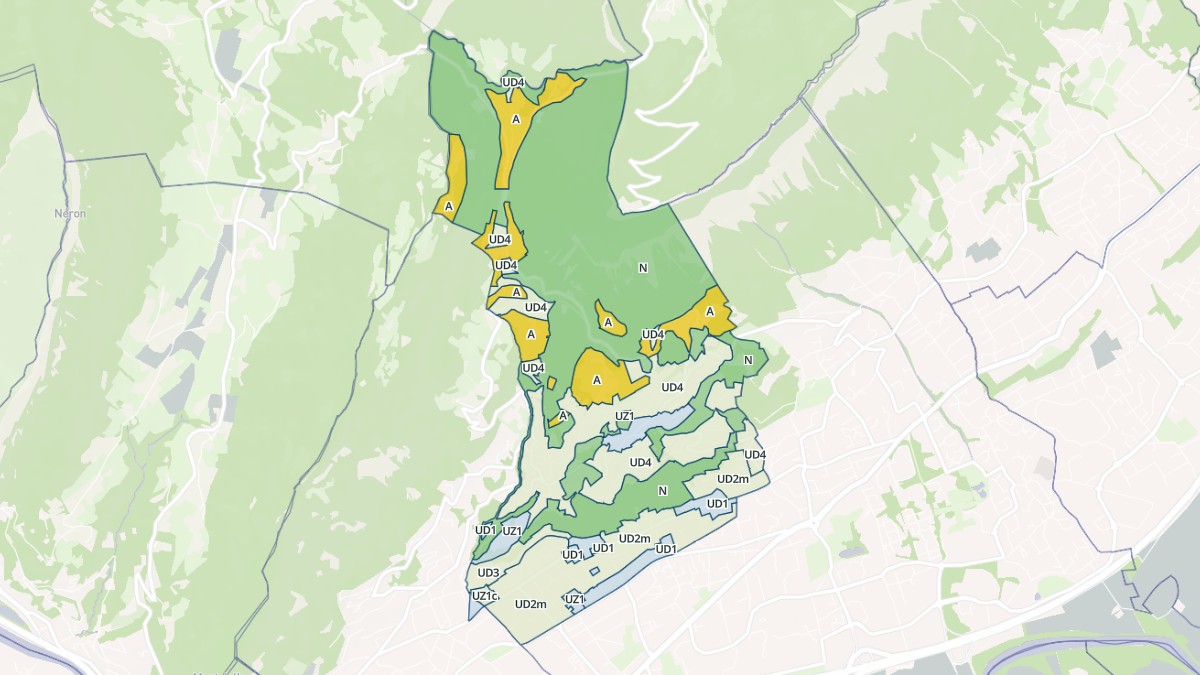Aperçu cartographique de Corenc, centré sur la commune