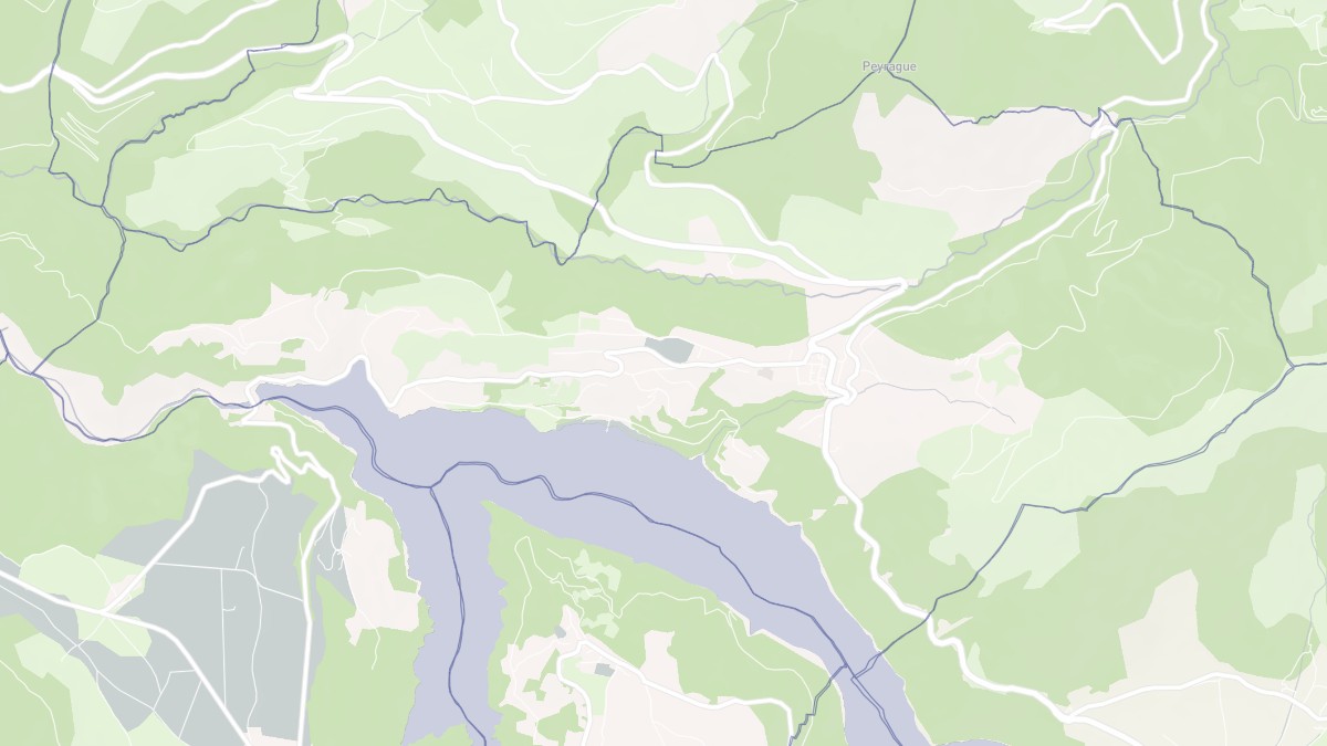 Aperçu cartographique de Corps, centré sur la commune