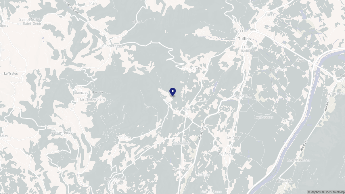 Aperçu cartographique de Cras, centré sur la commune