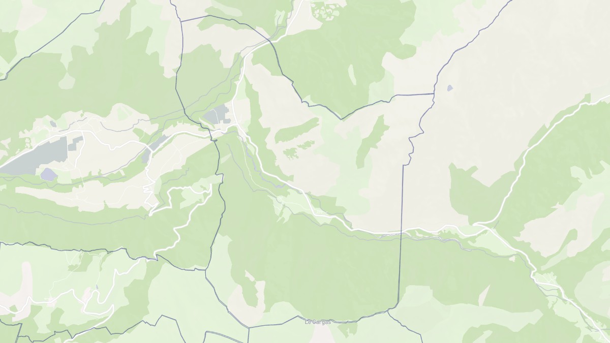 Aperçu cartographique de Entraigues, centré sur la commune