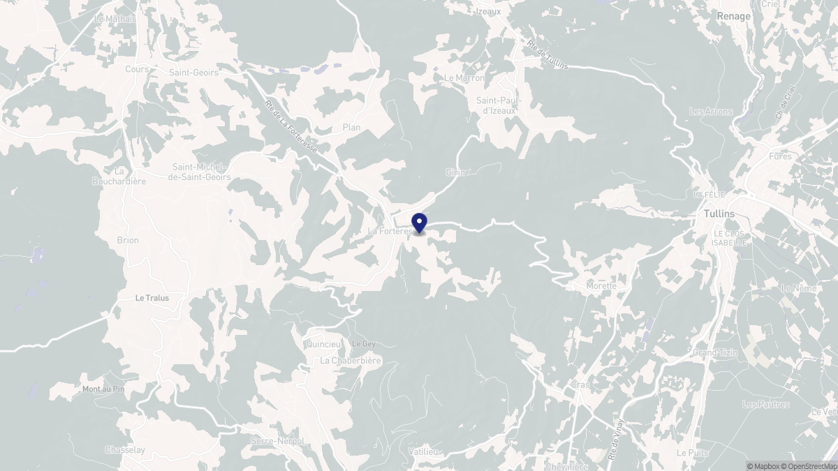 Aperçu cartographique de La Forteresse, centré sur la commune