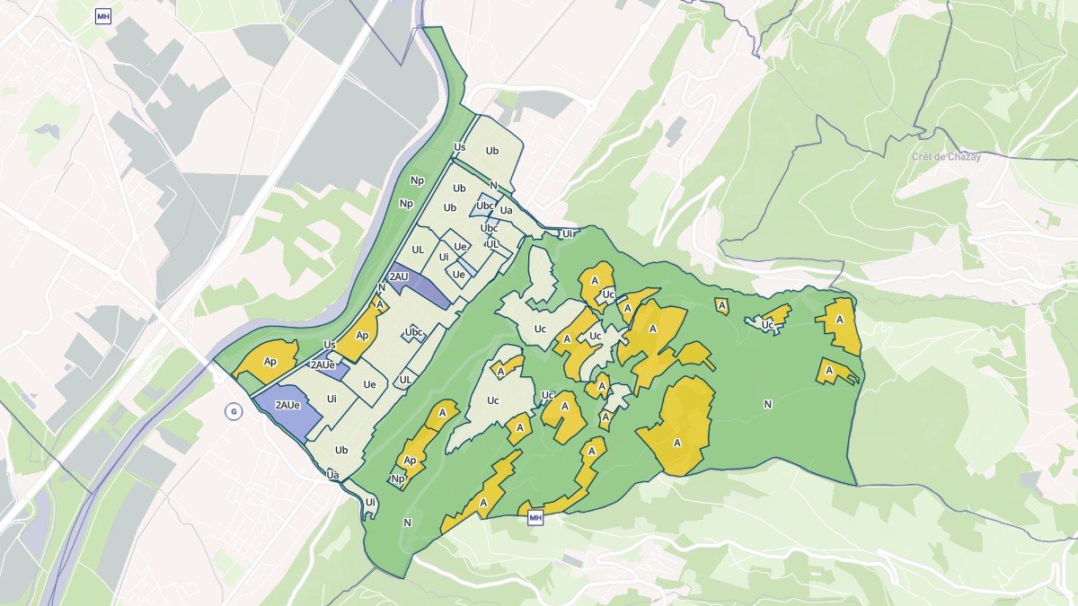 Aperçu cartographique de Froges, centré sur la commune