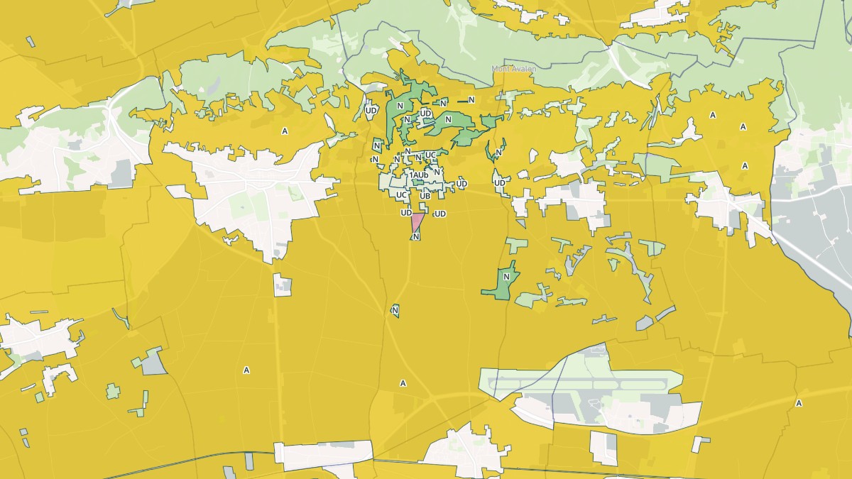 Aperçu cartographique de Gillonnay, centré sur la commune