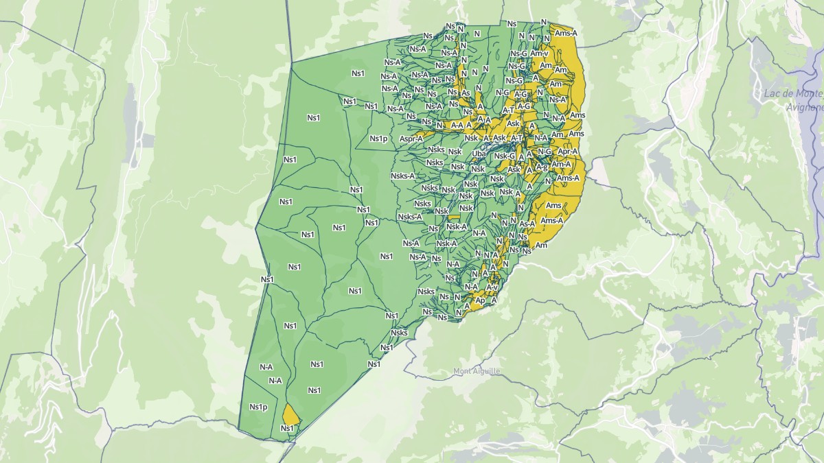Aperçu cartographique de Gresse-en-Vercors, centré sur la commune
