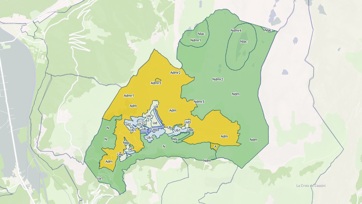 Aperçu cartographique de Huez, centré sur la commune