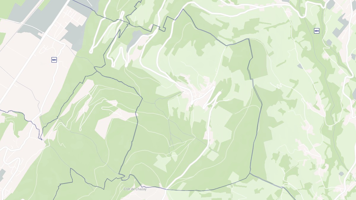 Aperçu cartographique de Hurtières, centré sur la commune