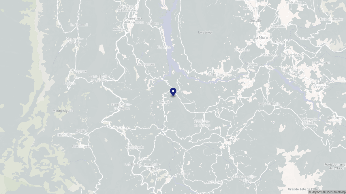 Aperçu cartographique de Lavars, centré sur la commune
