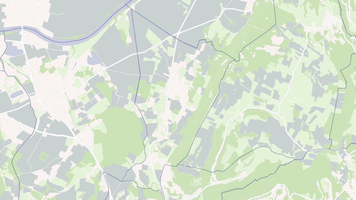 Aperçu cartographique de Leyrieu, centré sur la commune