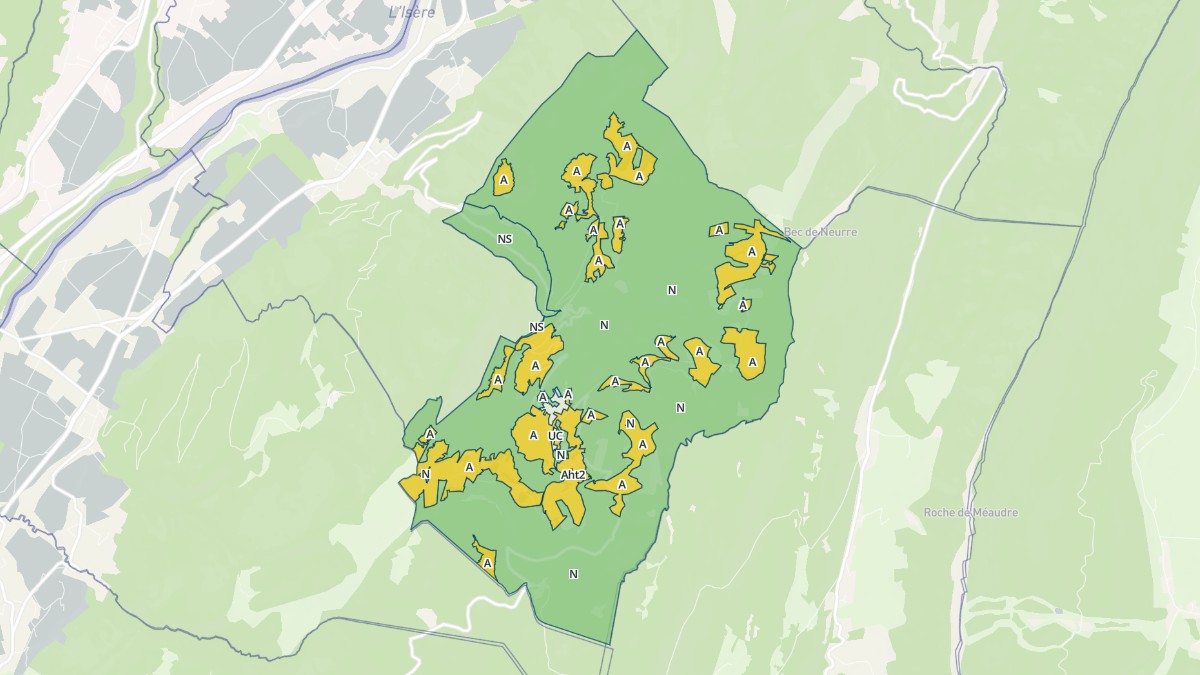 Aperçu cartographique de Malleval-en-Vercors, centré sur la commune