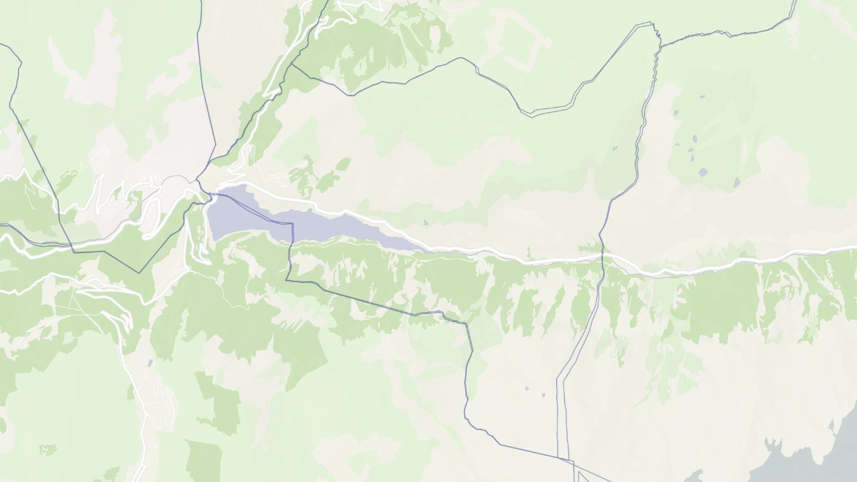 Aperçu cartographique de Mizoën, centré sur la commune